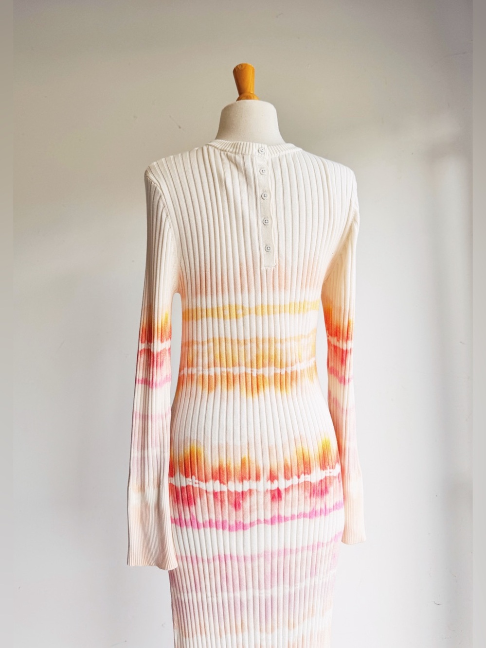 Anthropologie Daily Practice High Tide Tie Dye Ribbed Midi Dress Large - Picture 5 of 8